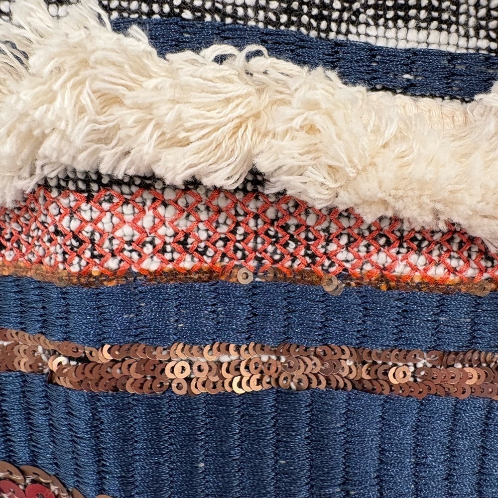 Anthropologie Moulinette Soeurs Erine Sequin Fringe Tweed Skirt Size 6 - Picture 14 of 15